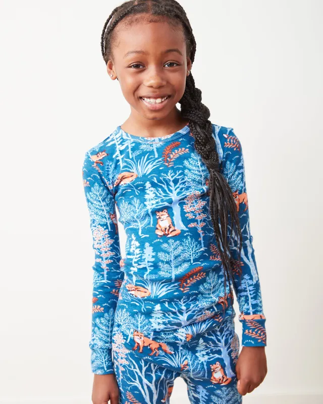 Fox & Folklore - Kids PJ Set - Indigo sold by Printfresh