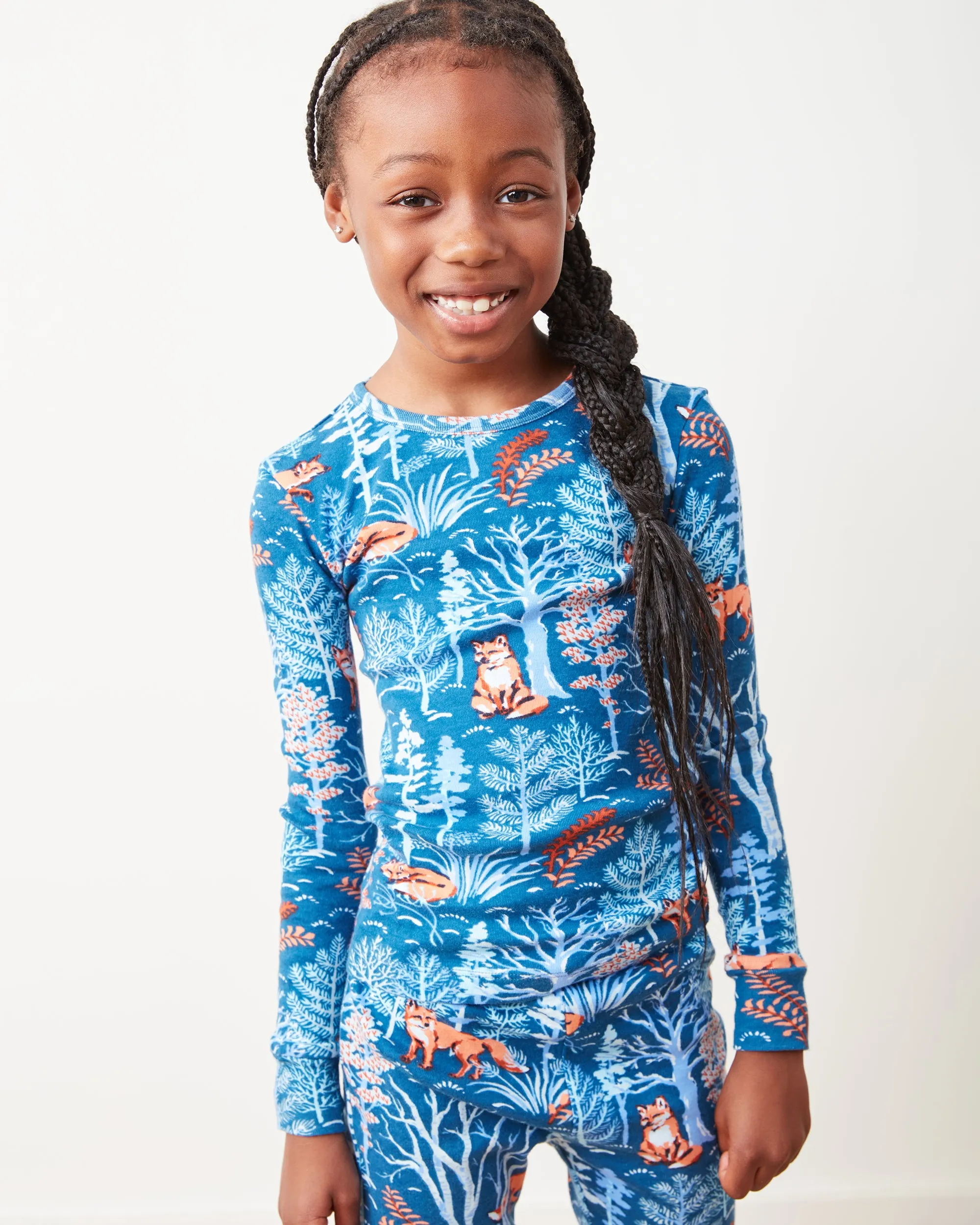Fox & Folklore - Kids PJ Set - Indigo sold by Printfresh