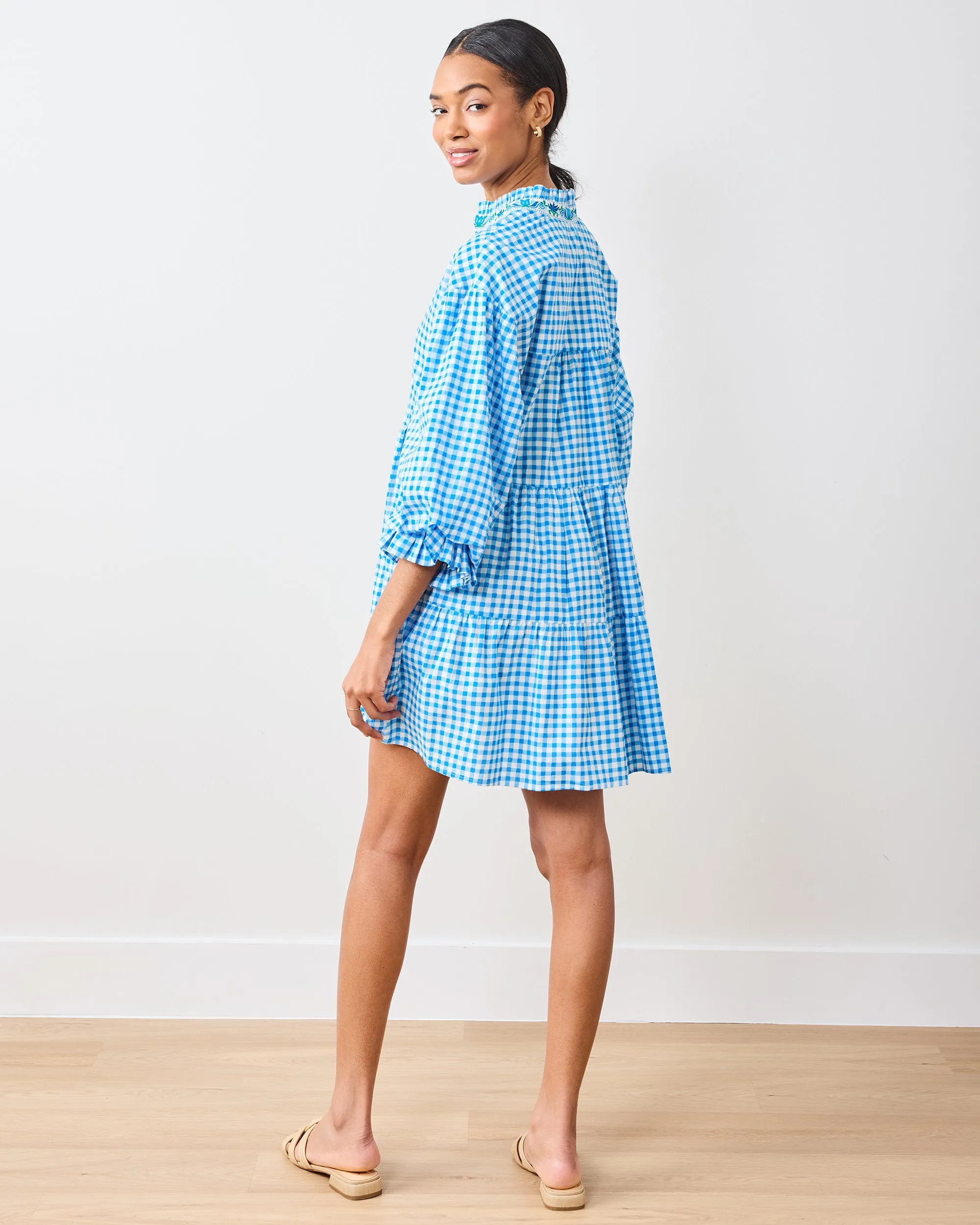 Garden Gingham - Rosalita Dress - Soft Blue sold by Printfresh product image thumbnail 3