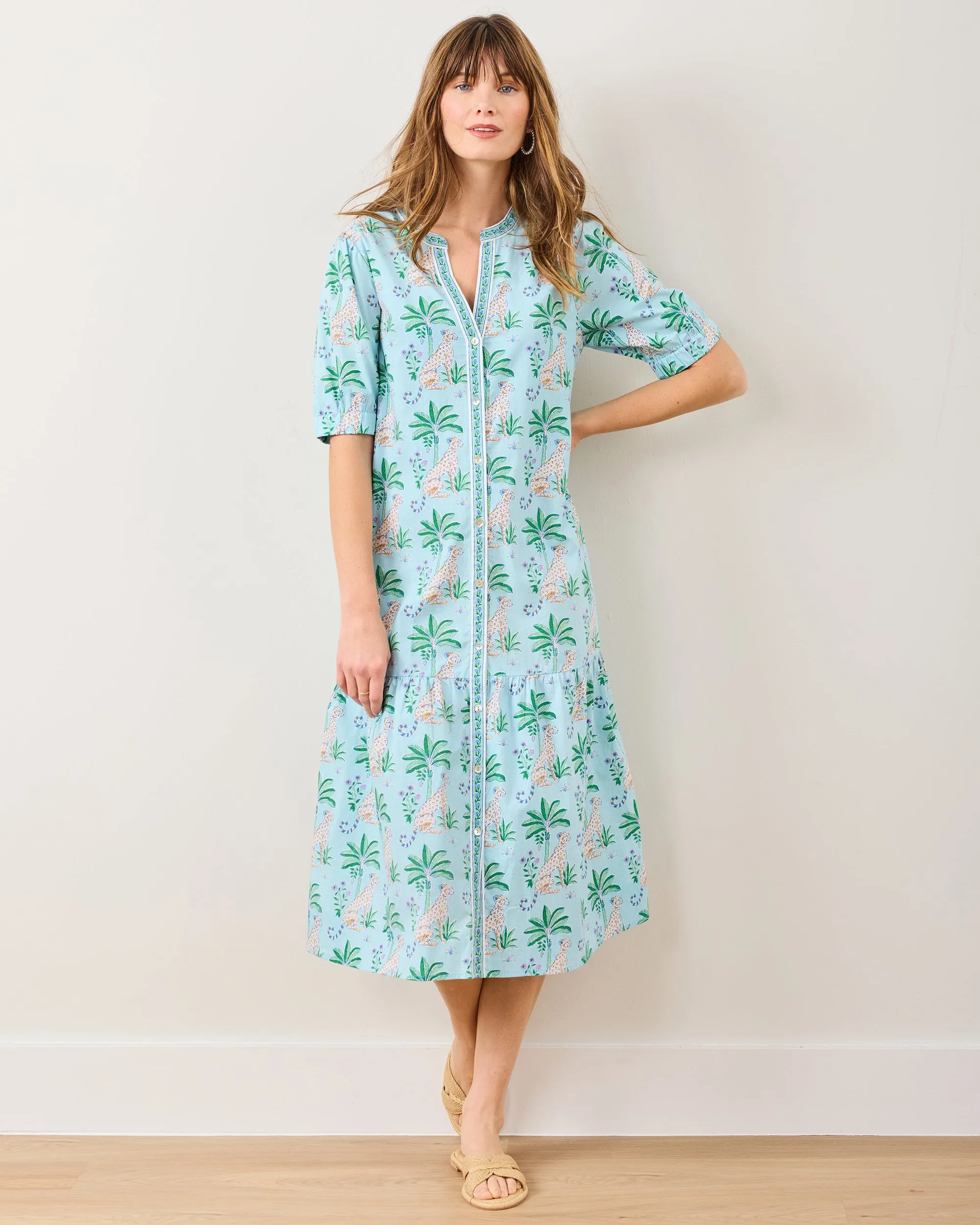 Leopard Mirage - Brunch Dress - Oasis Sky sold by Printfresh product image thumbnail 5