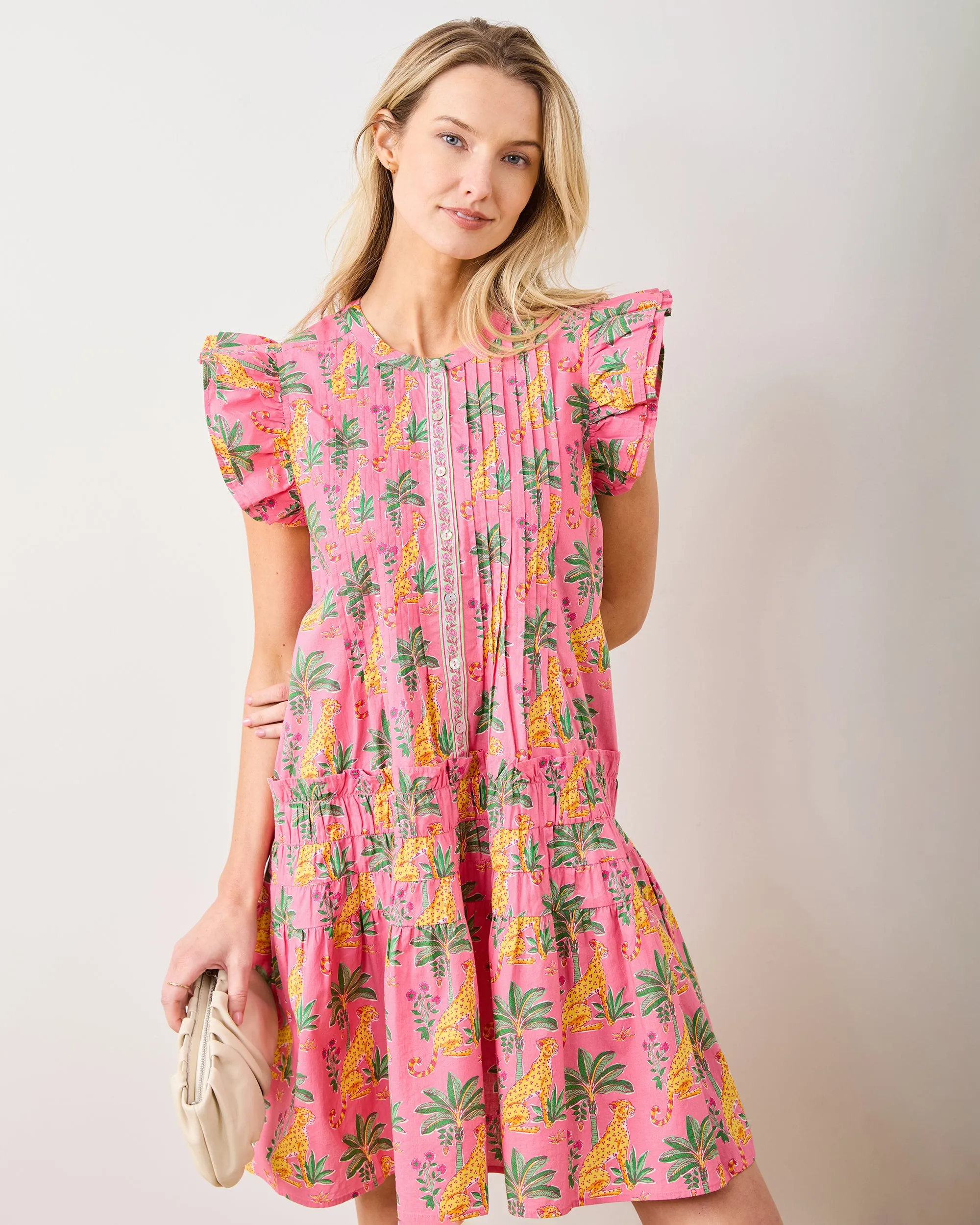 Leopard Mirage - Katie Dress - Pink Palace sold by Printfresh product image thumbnail 2