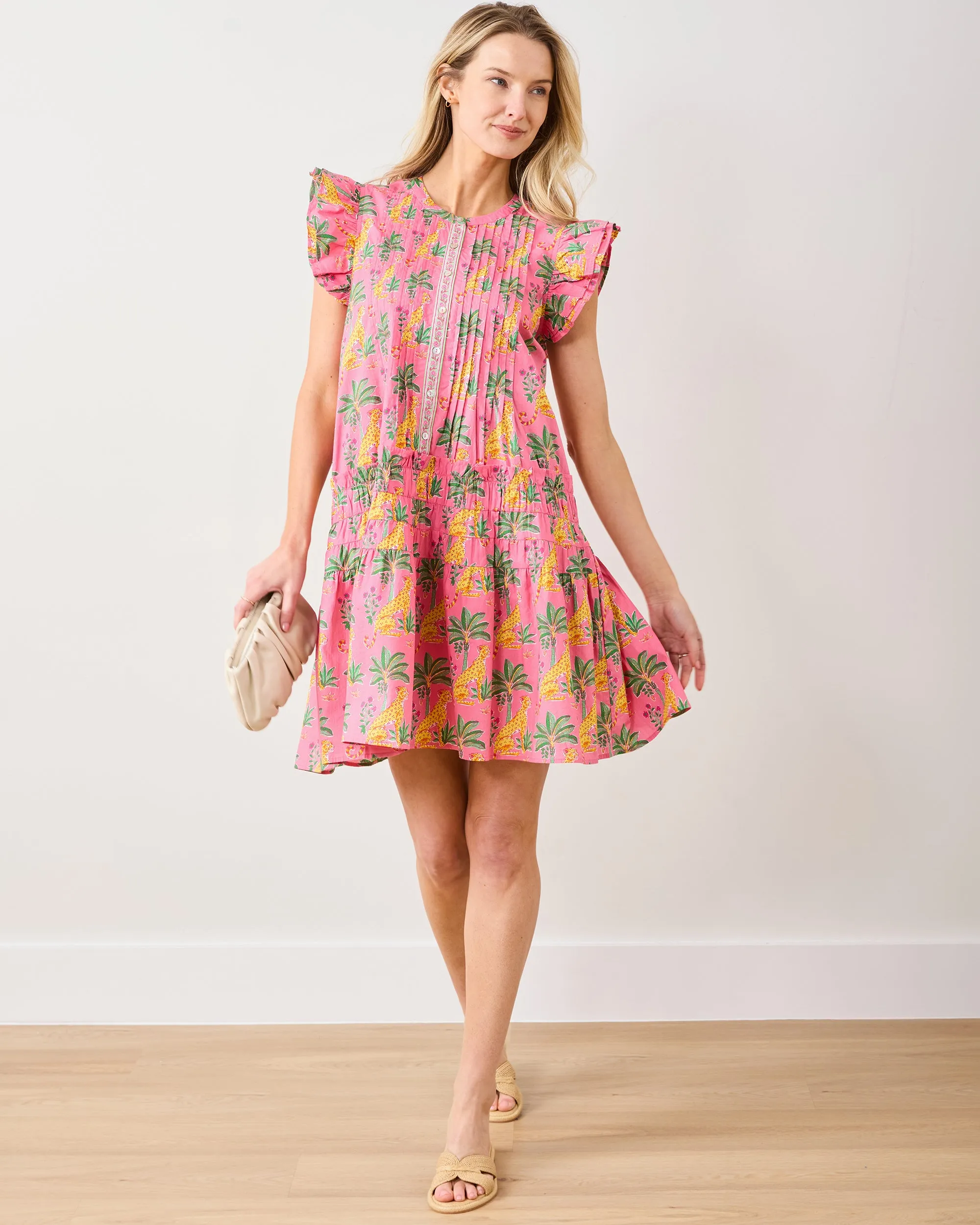 Leopard Mirage - Katie Dress - Pink Palace sold by Printfresh
