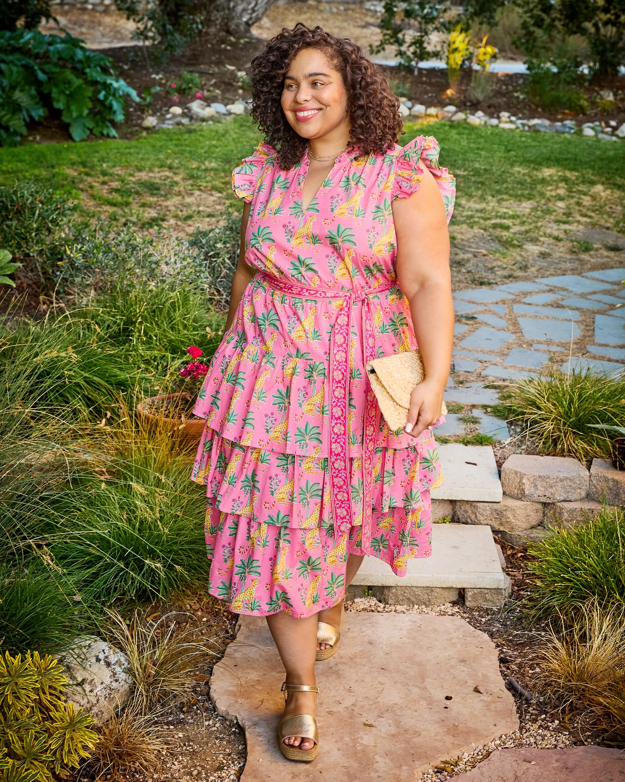 Leopard Mirage - At Ease Dress - Pink Palace sold by Printfresh product image thumbnail 2