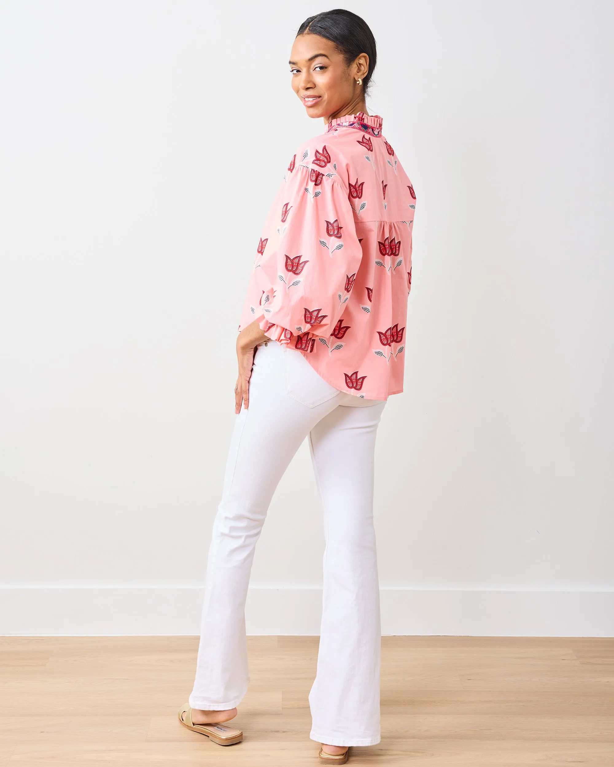 Tulip Bloom - Rosalita Blouse - French Pink sold by Printfresh product image thumbnail 3