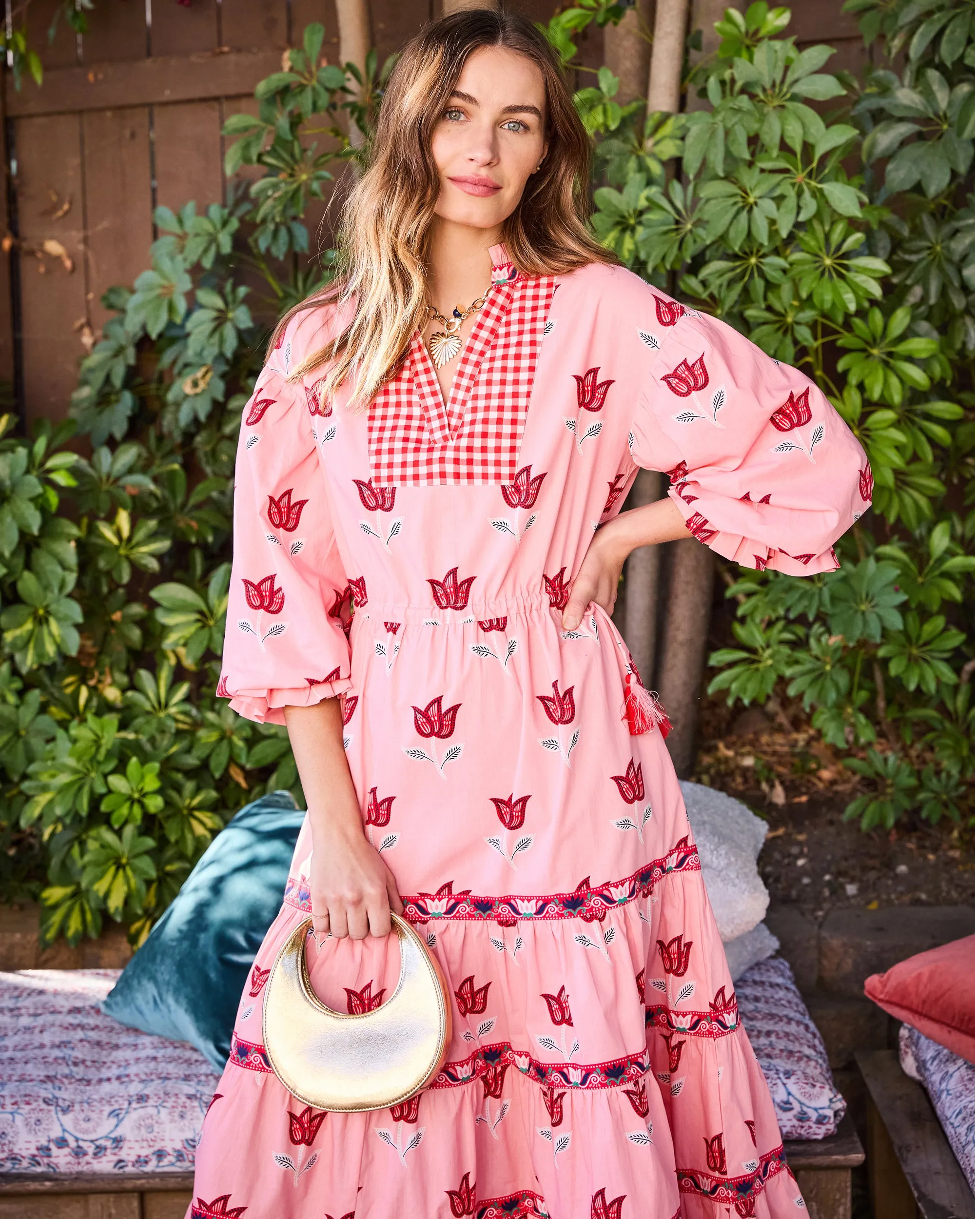 Tulip Bloom - Coconut Café Dress - French Pink sold by Printfresh