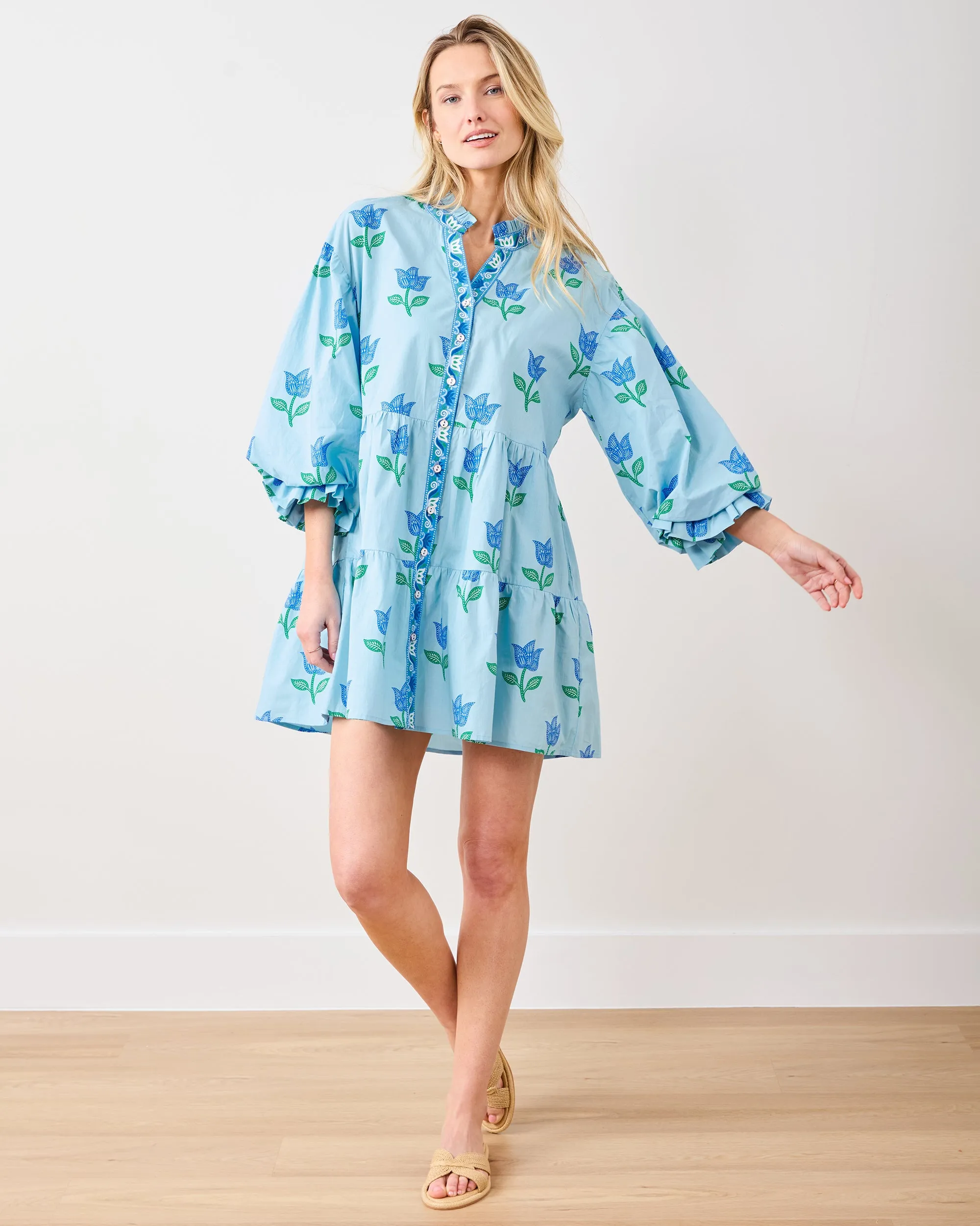 Tulip Bloom - Rosalita Dress - Oasis Sky sold by Printfresh product image thumbnail 5