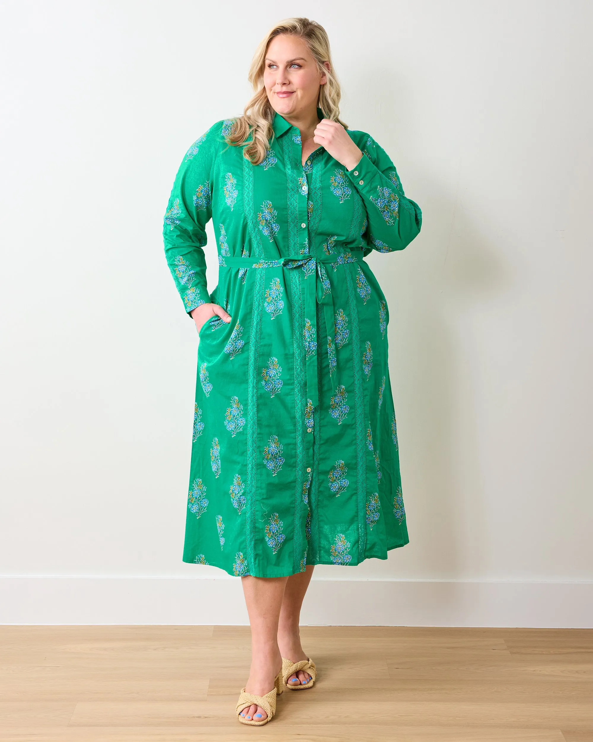 Bouquet Blossoms - Meredith Dress - Lucky Green sold by Printfresh product image thumbnail 3