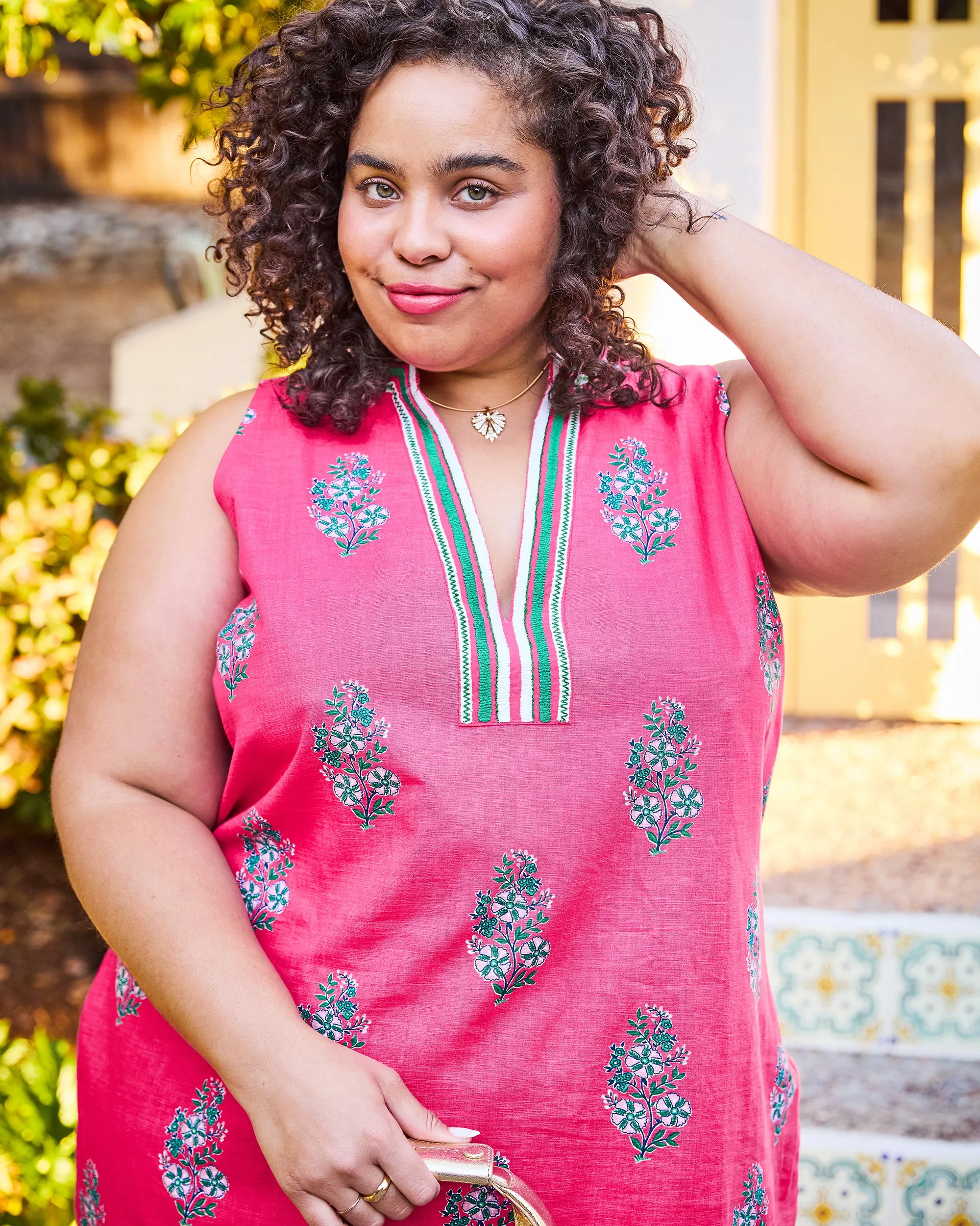 Bouquet Blossoms - Ocean View Shift - Hot Pink sold by Printfresh product image thumbnail 5