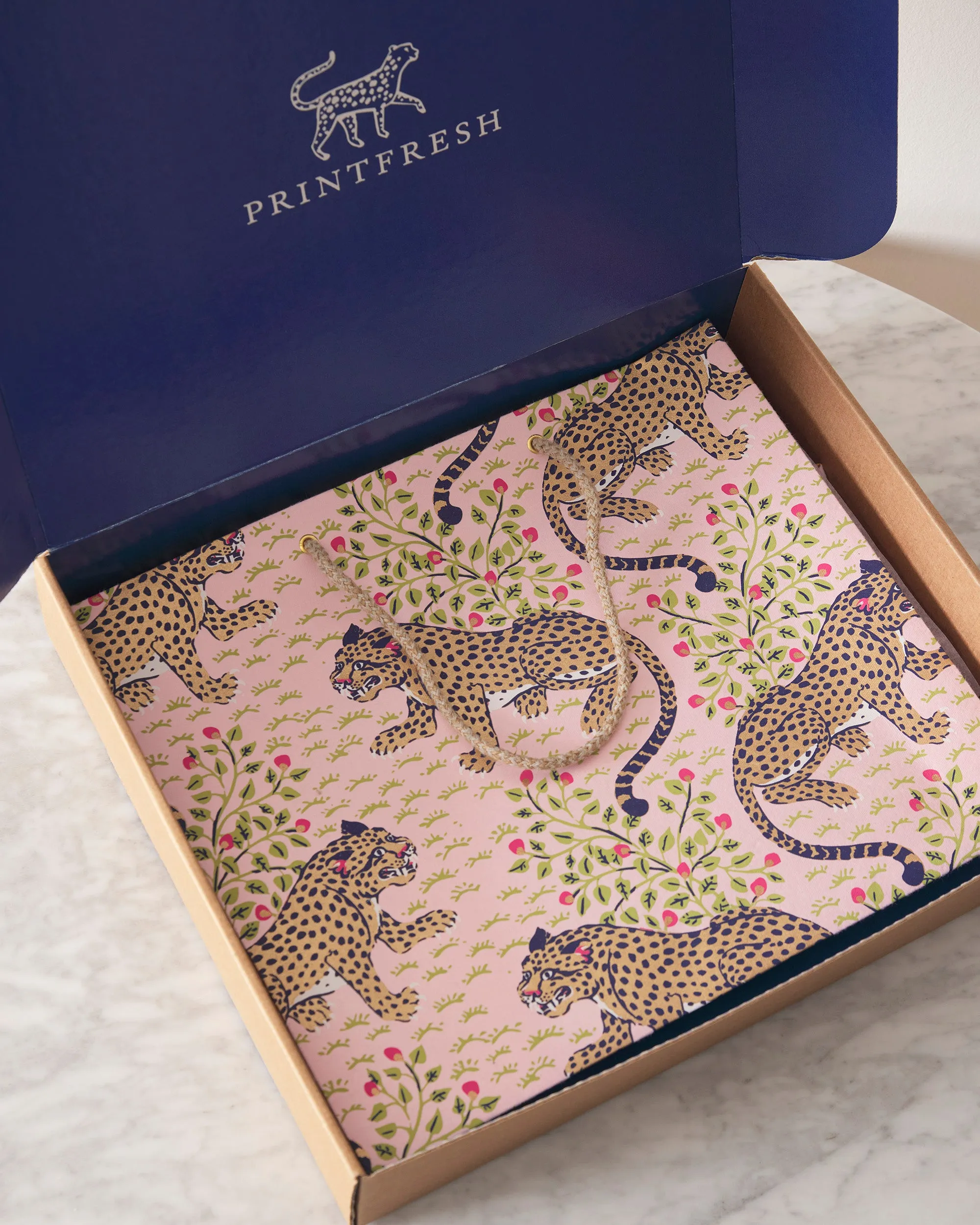 Bagheera - Handmade Gift Bag - Blush sold by Printfresh