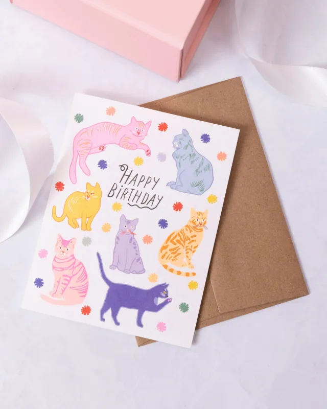 Birthday Cats - Birthday Card - Hartland Cards sold by Printfresh