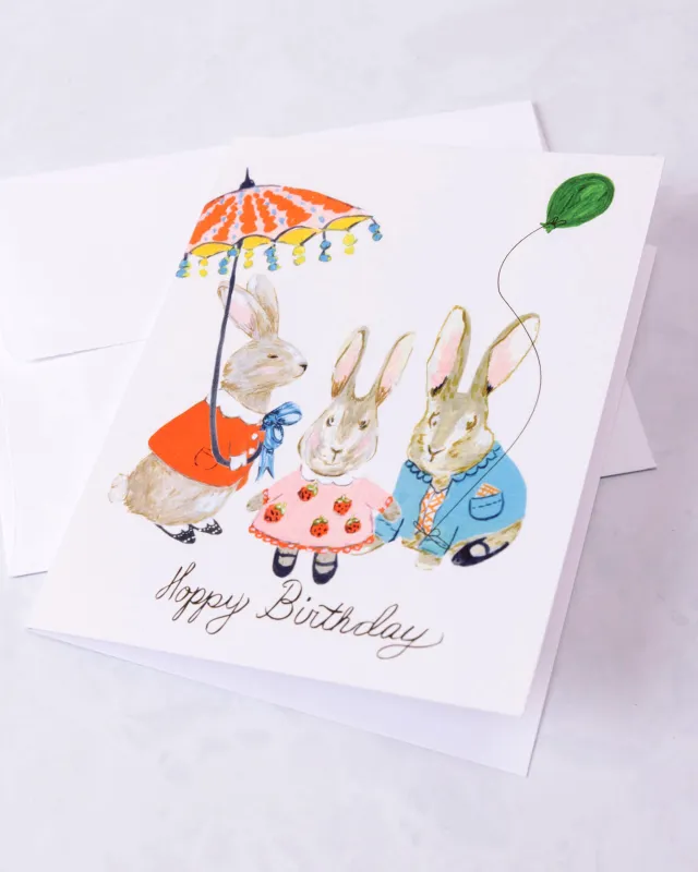 Bunnies - Birthday Card - Elizabeth Grubaugh sold by Printfresh