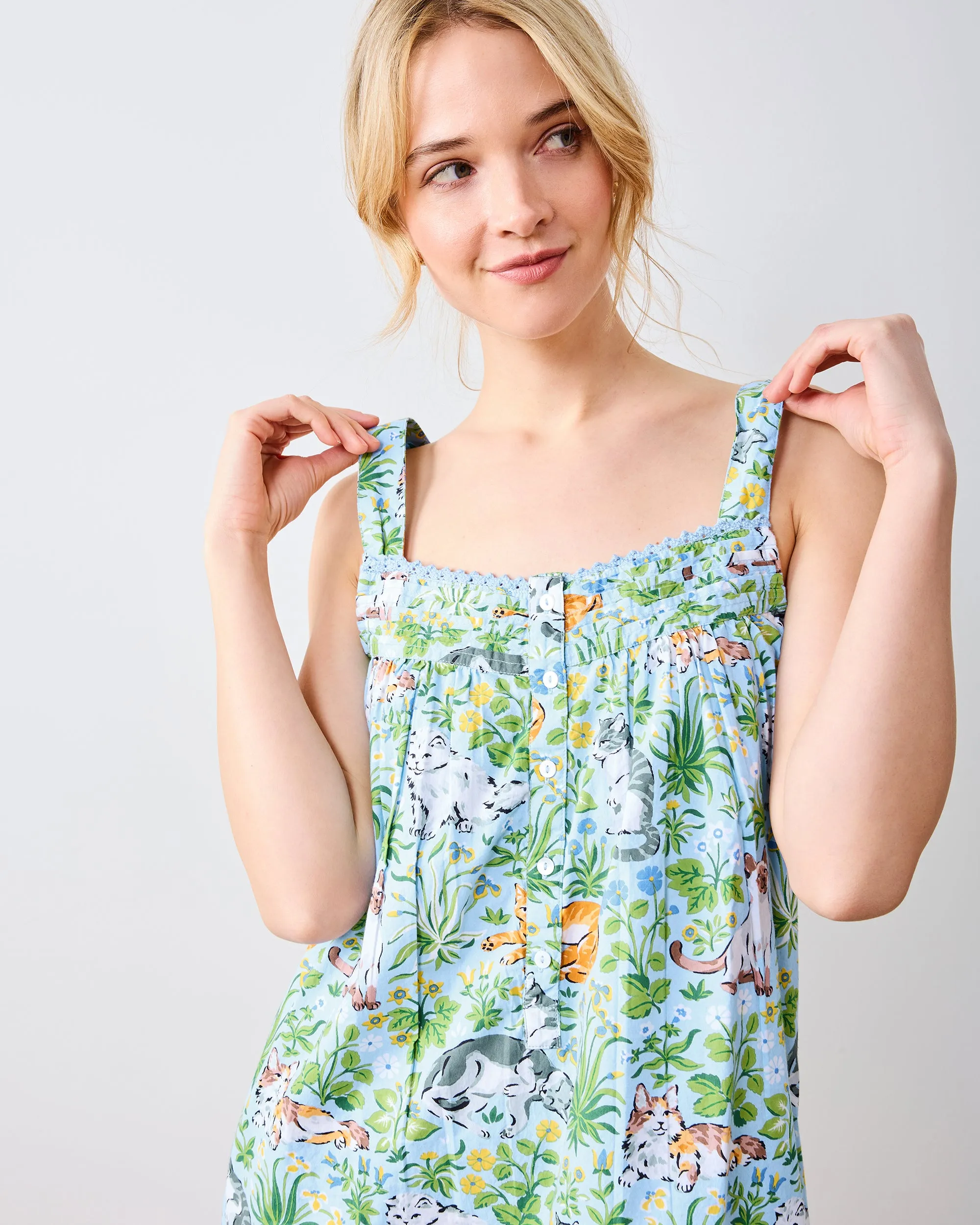 Must Love Cats - Back To Bed Nightgown - Cornflower sold by Printfresh product image thumbnail 5