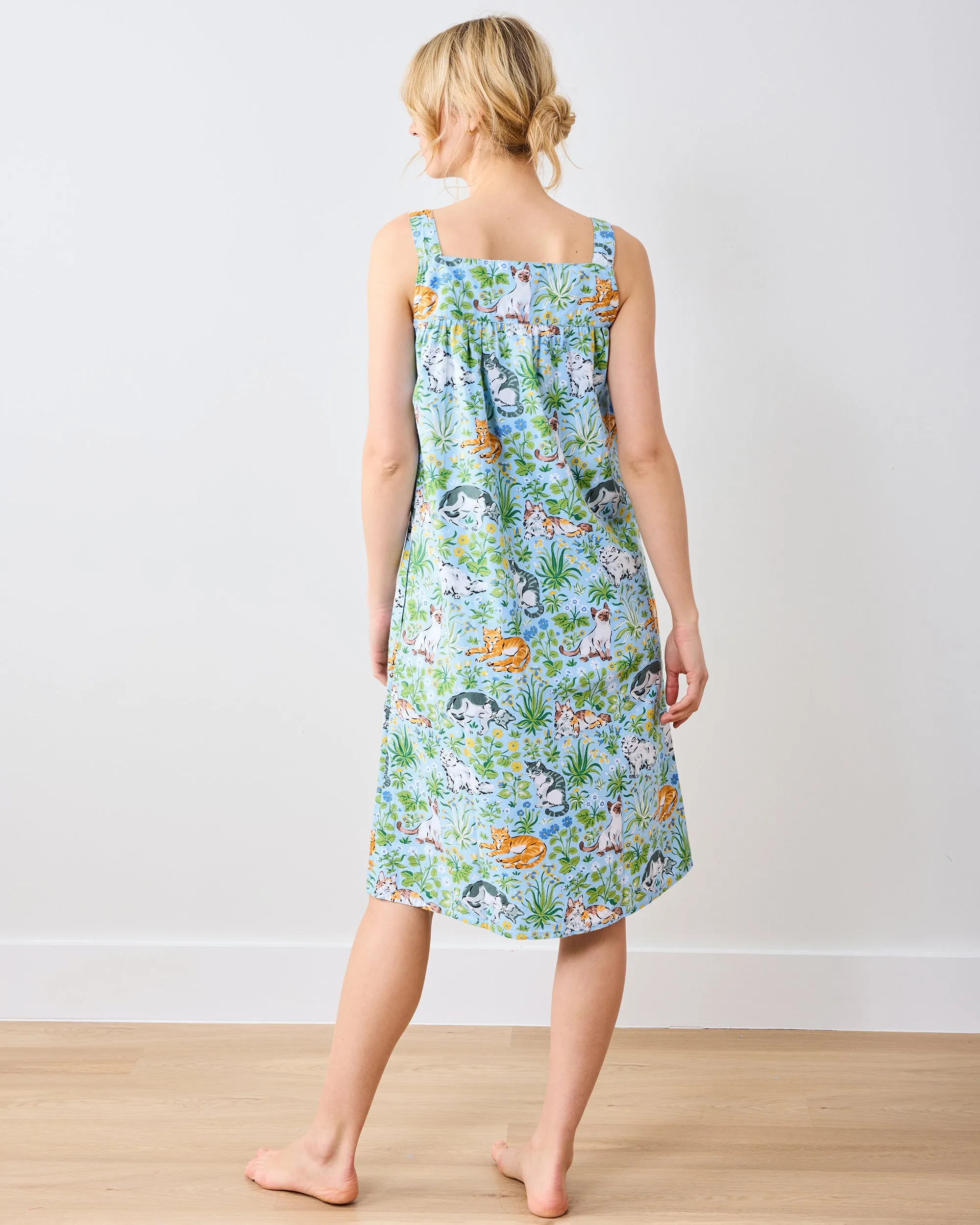 Must Love Cats - Back To Bed Nightgown - Cornflower sold by Printfresh product image thumbnail 4