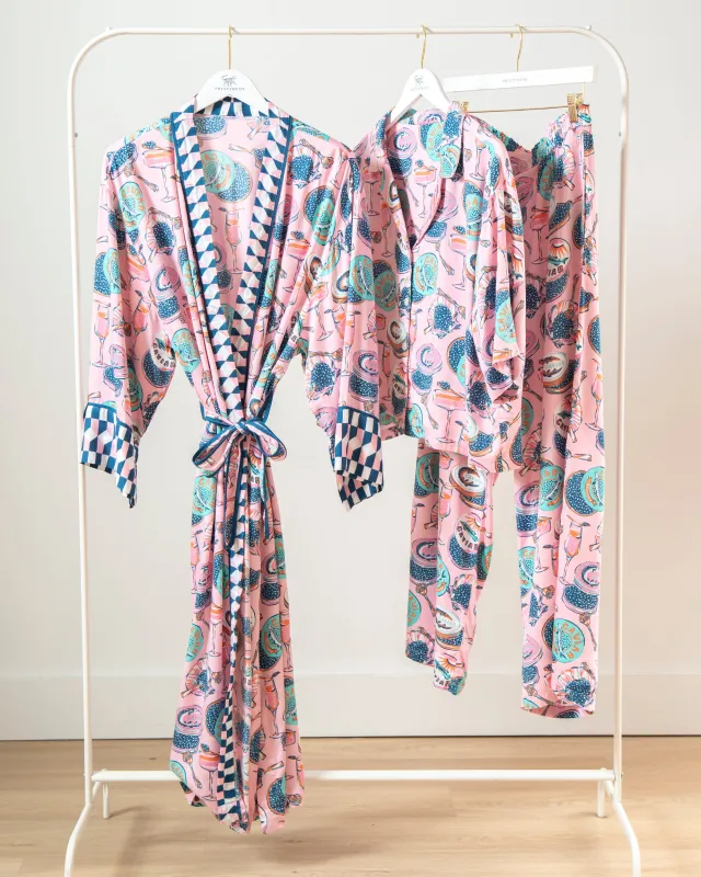 Champagne & Caviar - Eco Satin Wildest Dreams & Robe Set - Blush sold by Printfresh