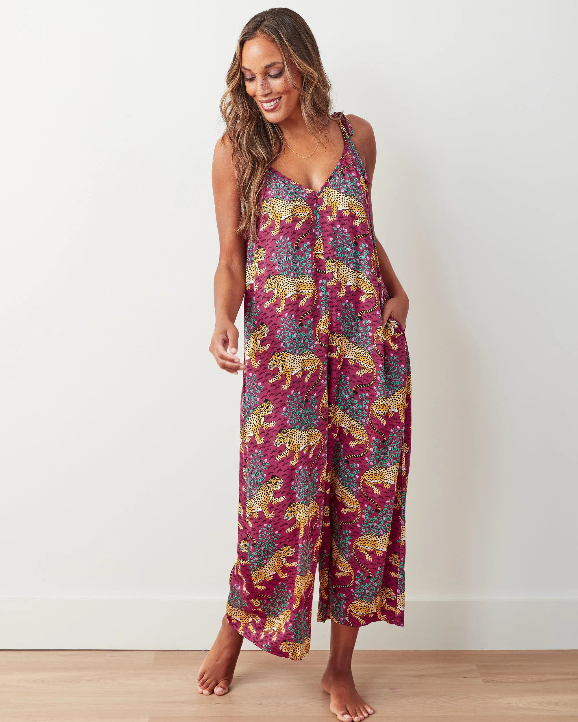 Bagheera - Eco Satin Jaipur Jumpsuit - Wine sold by Printfresh product image thumbnail 2