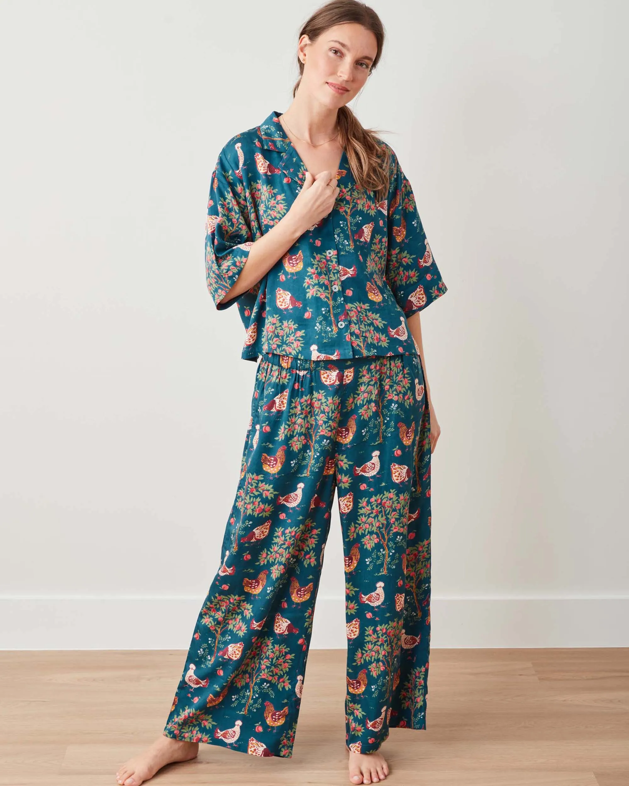 Hen House - Tall Eco Satin Wildest Dreams Set - Navy sold by Printfresh product image thumbnail 2