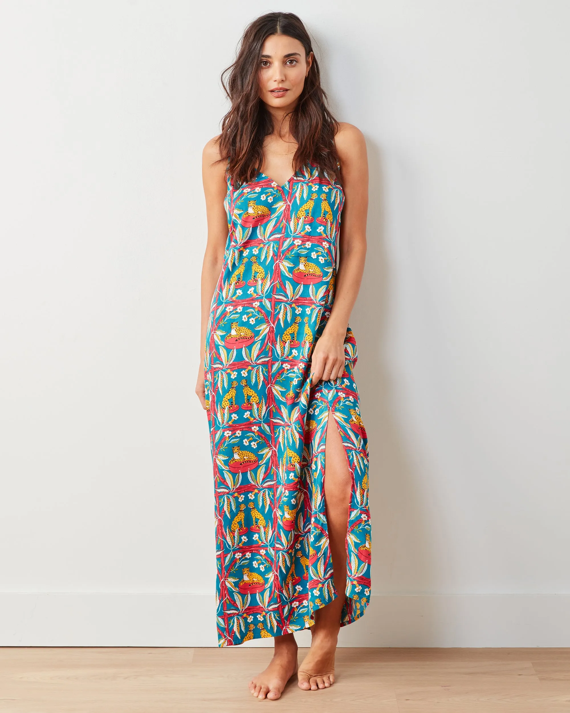 Royal Cheetah - Eco Satin Chic To Sleep Nightie - Ruby Jade sold by Printfresh