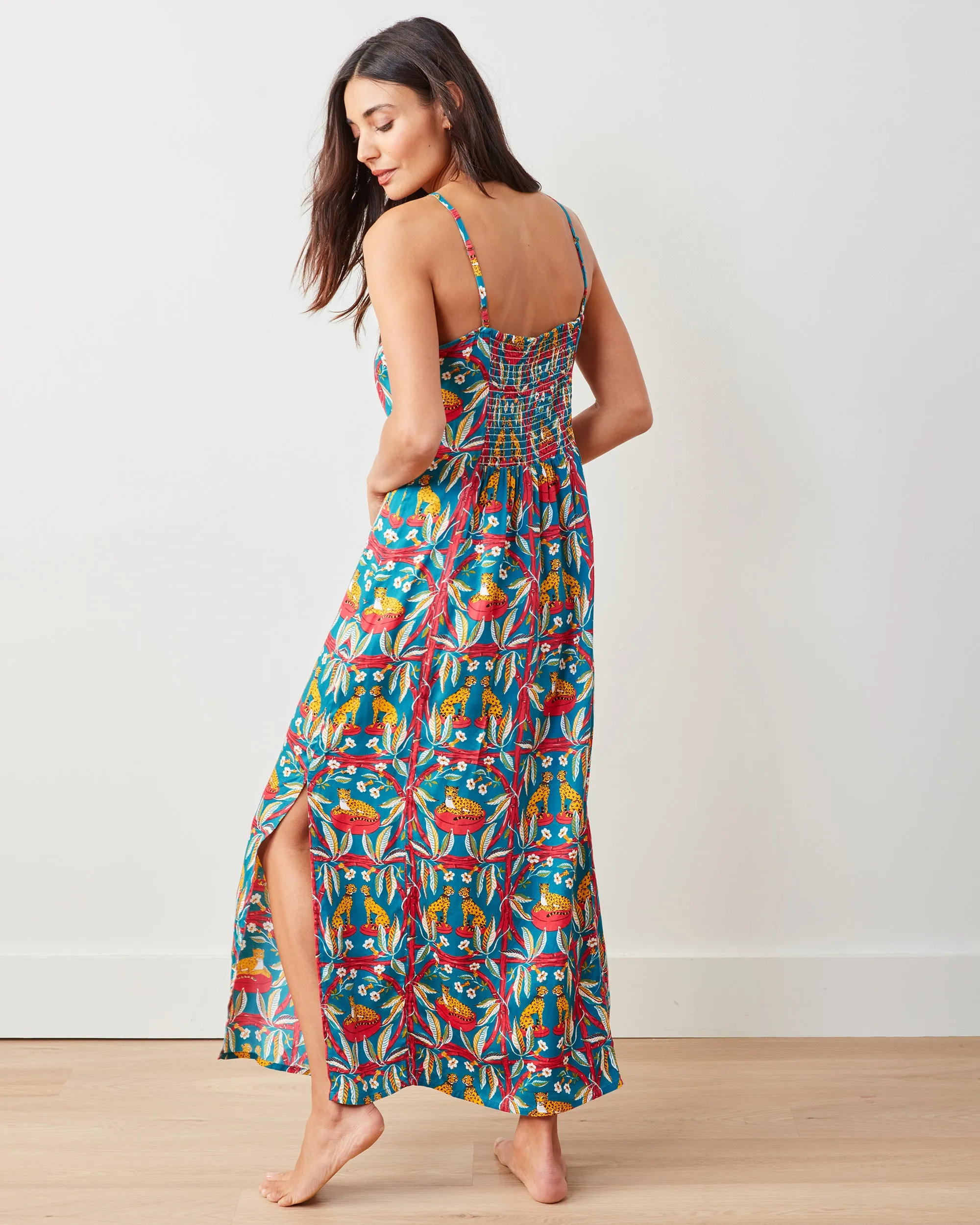 Royal Cheetah - Eco Satin Chic To Sleep Nightie - Ruby Jade sold by Printfresh product image thumbnail 3