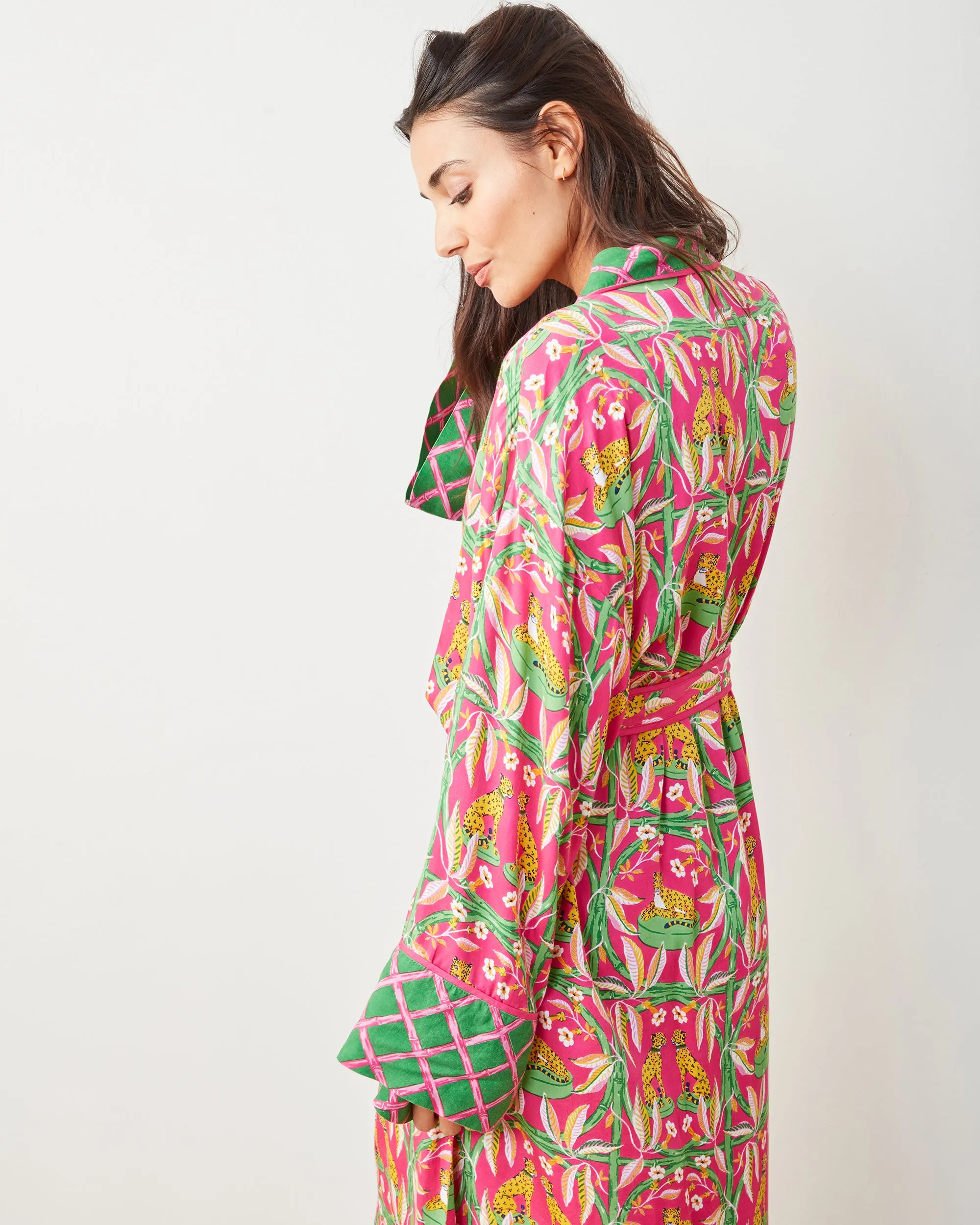 Royal Cheetah - Eco Satin Robe - Pink Palace sold by Printfresh product image thumbnail 3