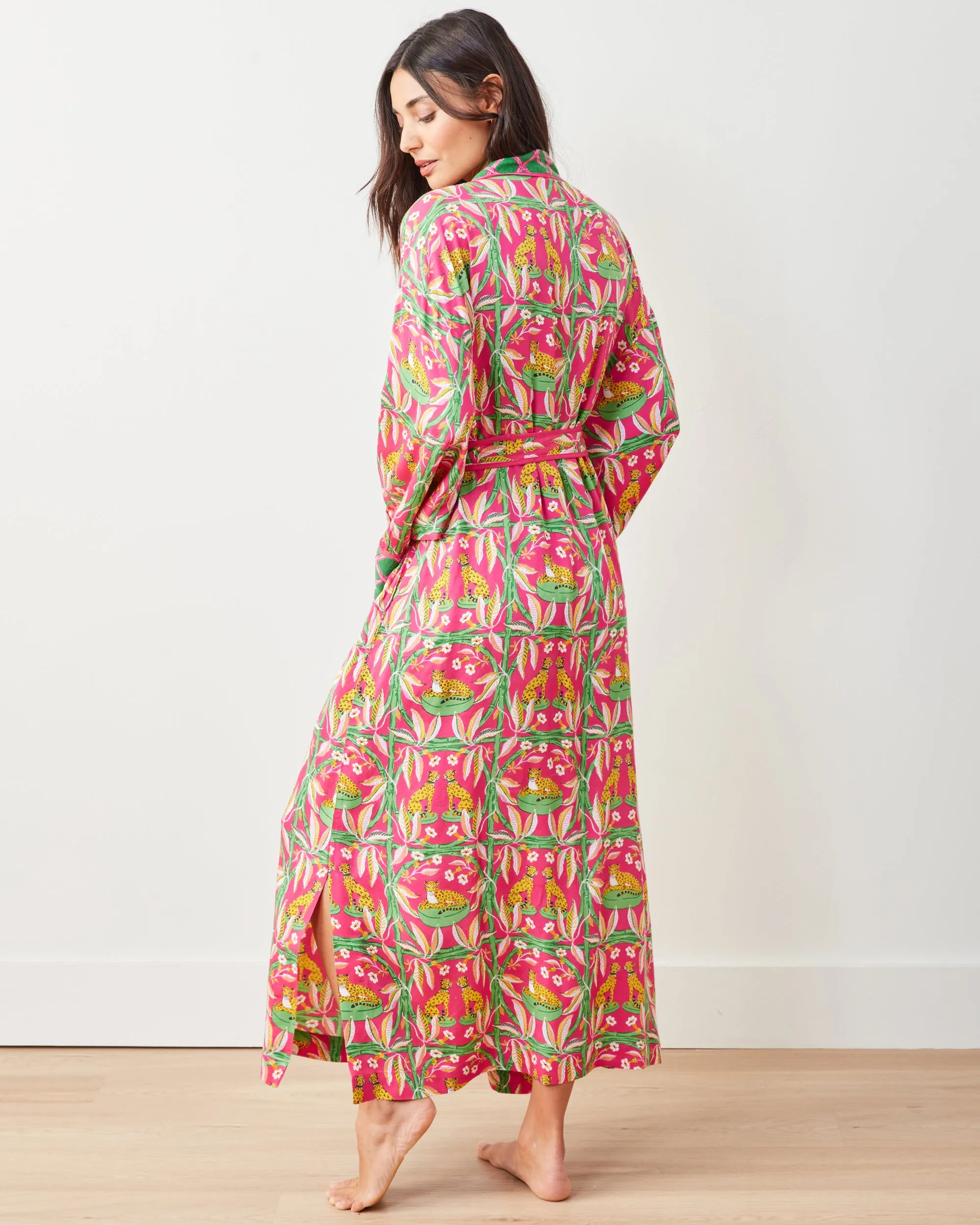Royal Cheetah - Eco Satin Robe - Pink Palace sold by Printfresh product image thumbnail 4