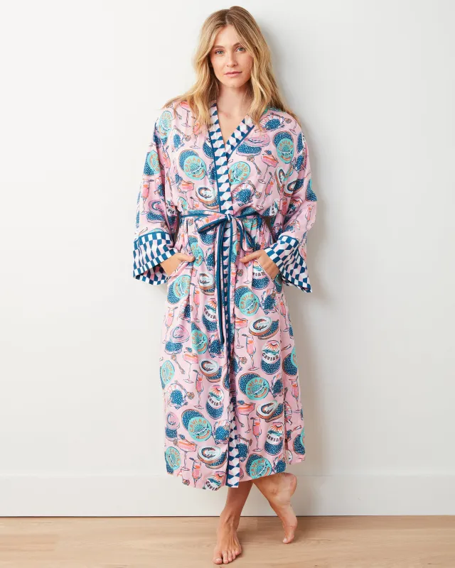 Champagne & Caviar - Eco Satin Robe - Blush sold by Printfresh