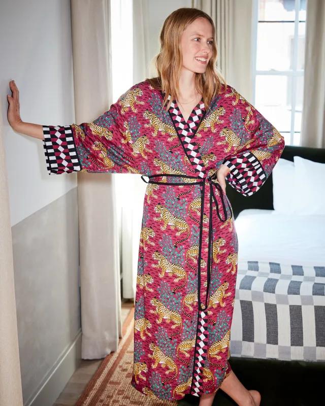 Bagheera - Eco Satin Robe - Wine sold by Printfresh