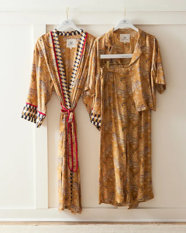 Bagheera - Eco Satin Wildest Dreams & Robe Set - Tobacco sold by Printfresh
