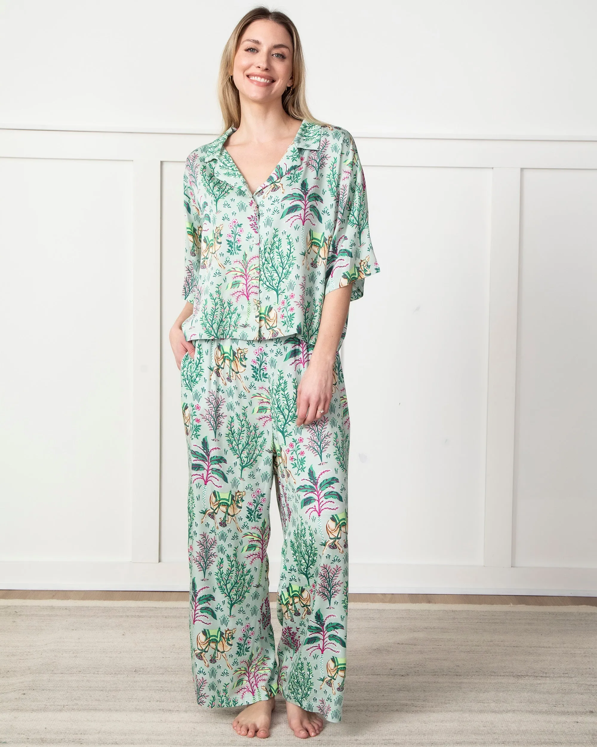 Camel's Courtyard - Petite Eco Satin Wildest Dreams Set - Avocado sold by Printfresh product image thumbnail 3