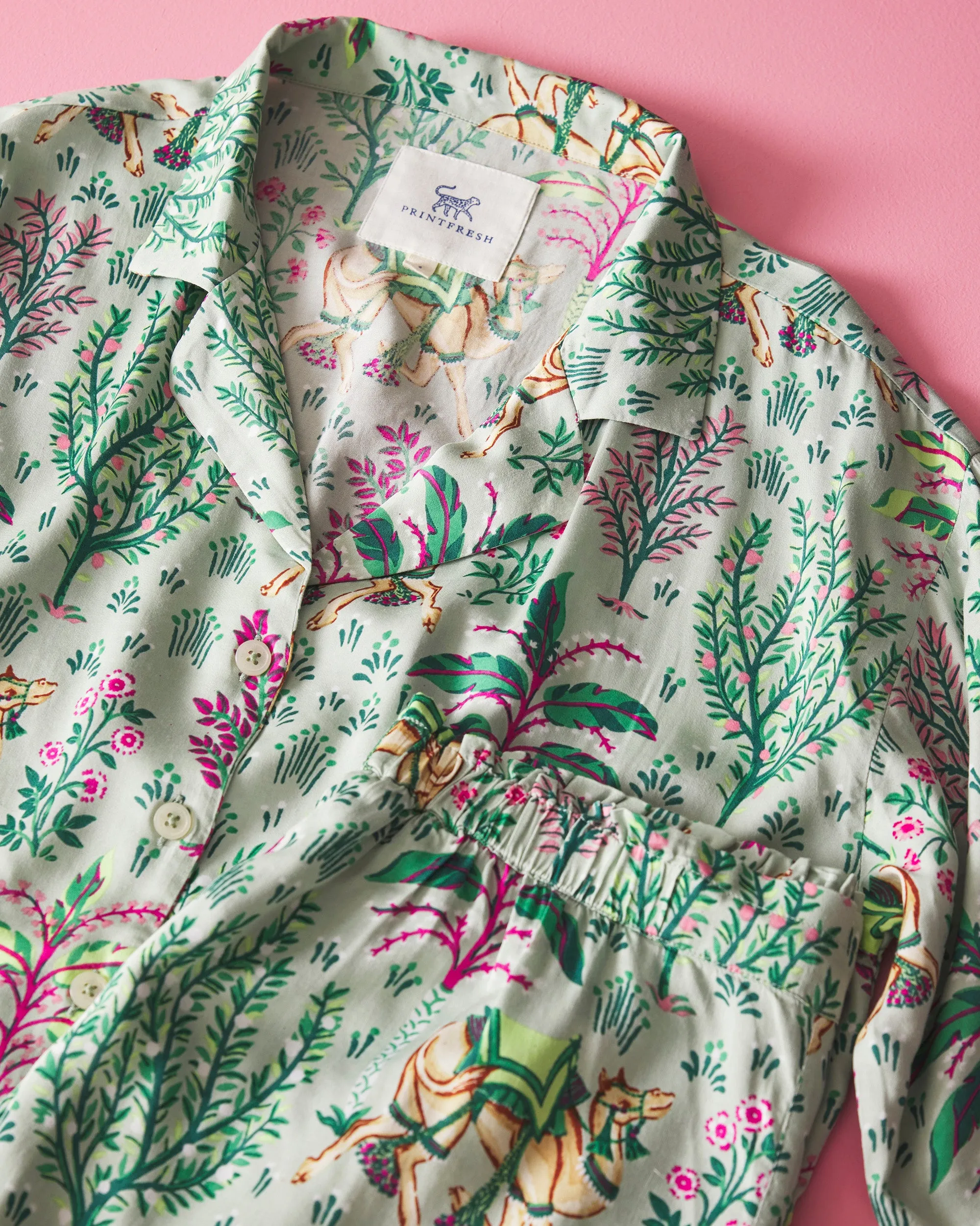 Camel's Courtyard - Petite Eco Satin Wildest Dreams Set - Avocado sold by Printfresh product image thumbnail 5