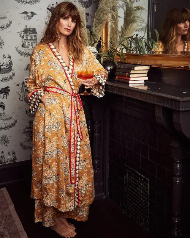 Bagheera - Eco Satin Robe - Tobacco sold by Printfresh