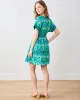 Geo Floral - Atlantic Dress - Green Juice sold by Printfresh