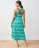 Geo Floral - Coastal Dress - Green Juice sold by Printfresh