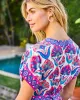 Geo Floral - Harbour Dress - Fuschia Cloud sold by Printfresh
