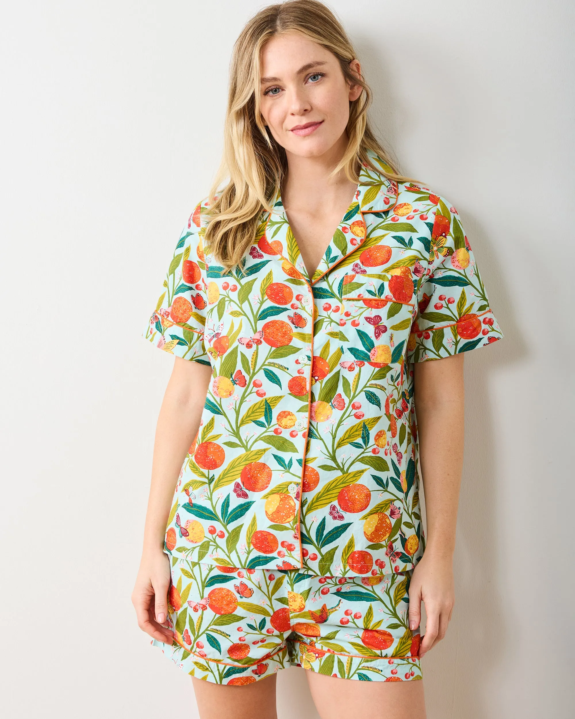 Sweet Bee & Butterfly Groove - Short PJ Set Bundle - Cream & Soft Blue sold by Printfresh product image thumbnail 3