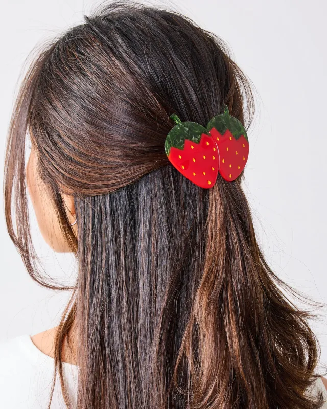 Red Strawberries - French Barette - Jenny Lemons sold by Printfresh