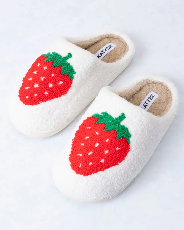 Strawberry - Fuzzy Slippers - Katydid sold by Printfresh