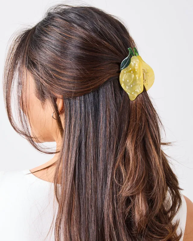 Lemon Slice - Hand-Painted Claw Hair Clip - Jenny Lemons sold by Printfresh