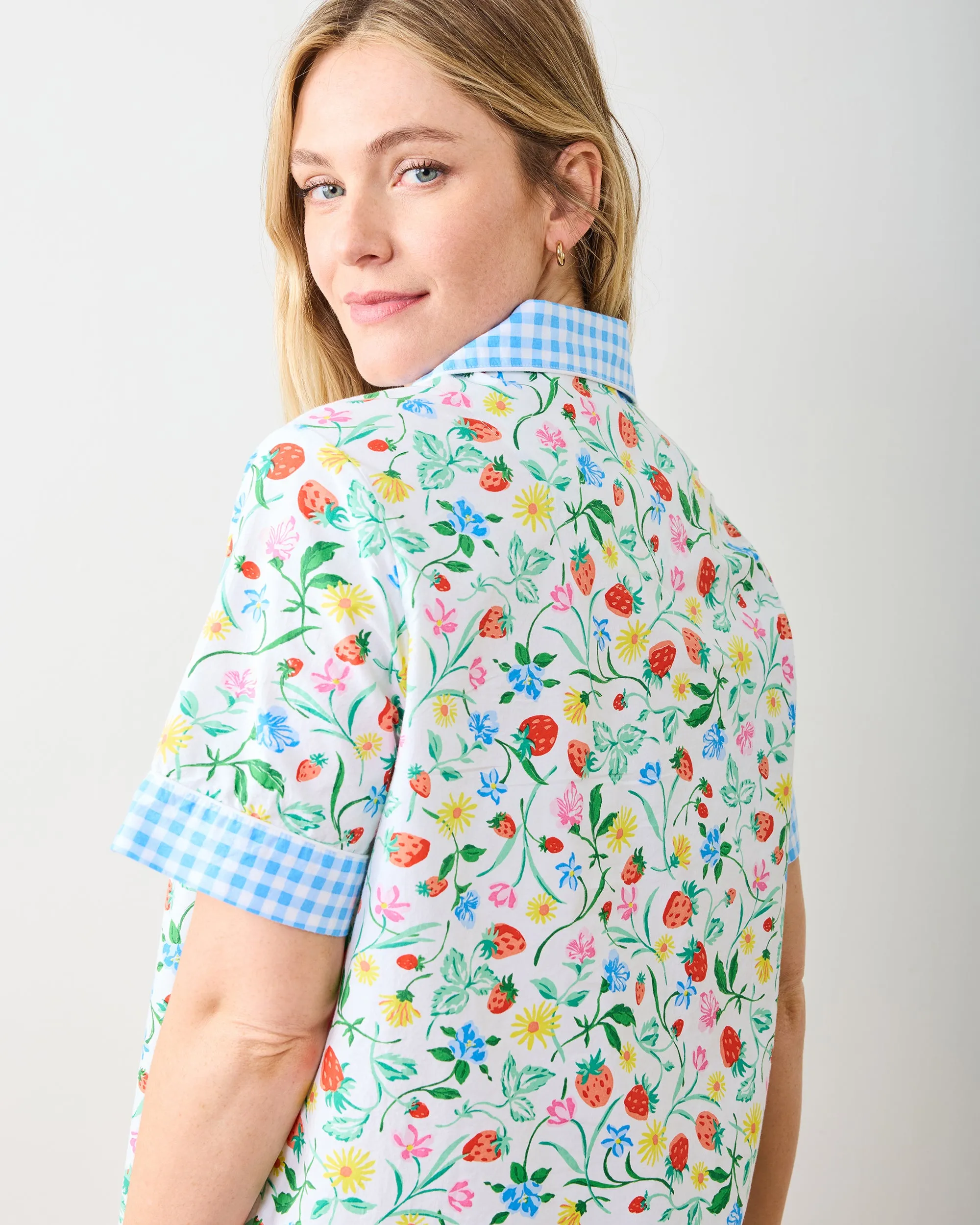 Strawberry Vines - Short PJ Set - Cloud sold by Printfresh product image thumbnail 3