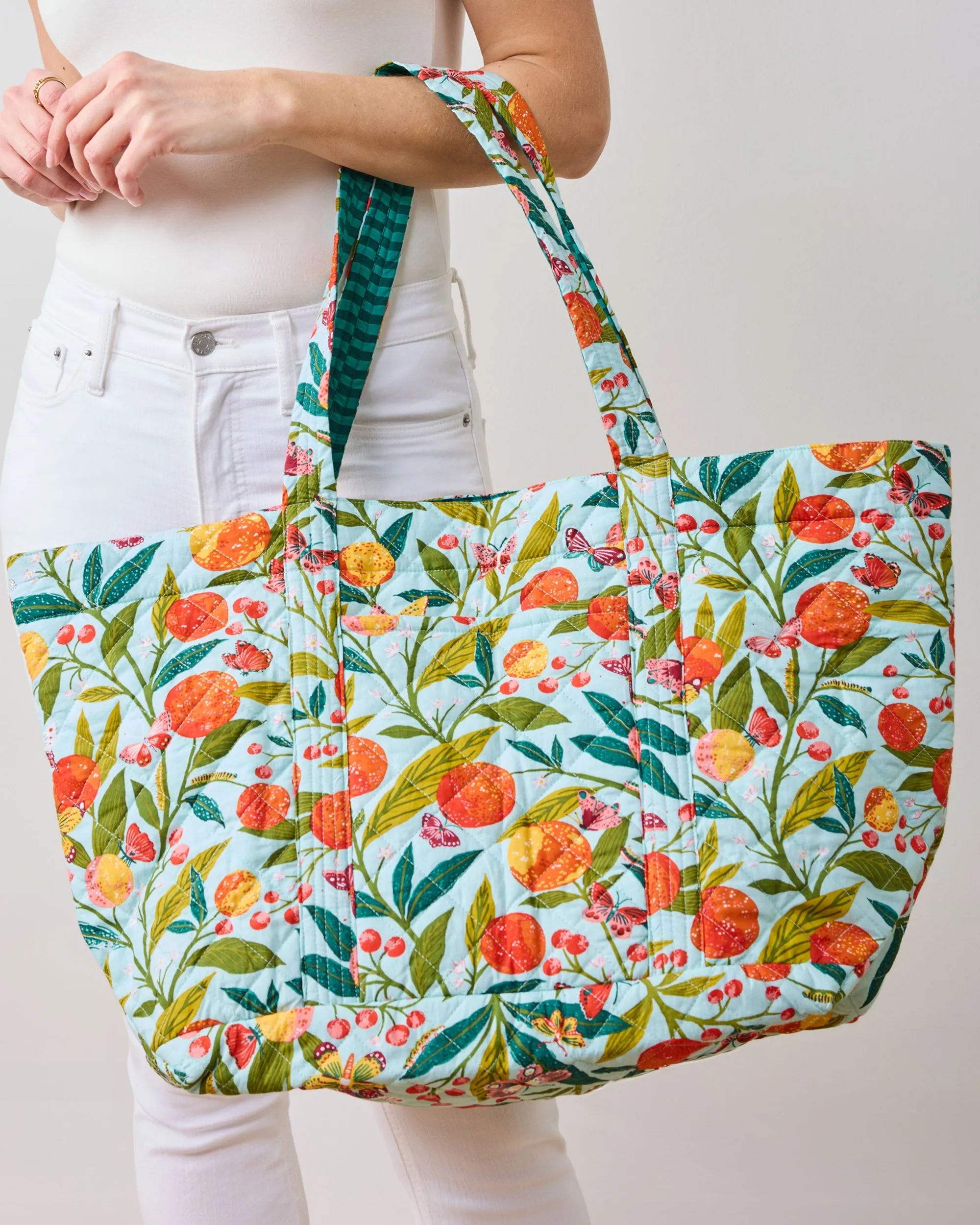 Butterfly Grove - Weekend Bag With Pouch - Soft Blue sold by Printfresh product image thumbnail 3