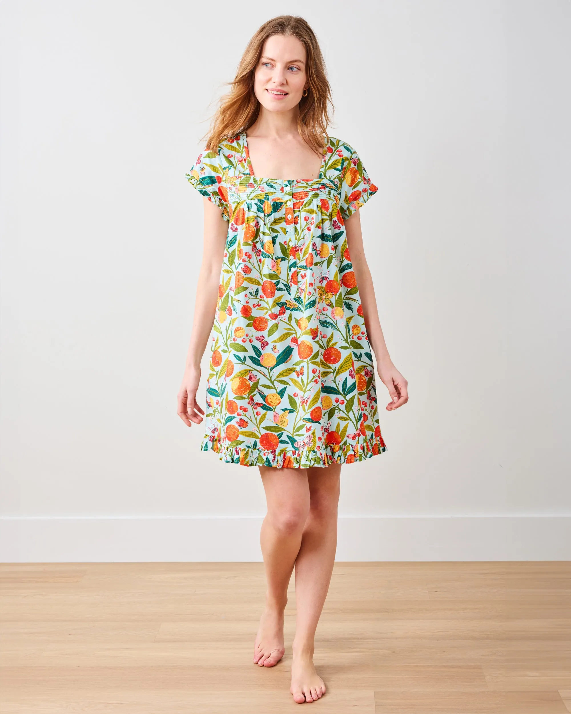 Butterfly Grove - Pintuck Nightgown - Soft Blue sold by Printfresh product image thumbnail 2