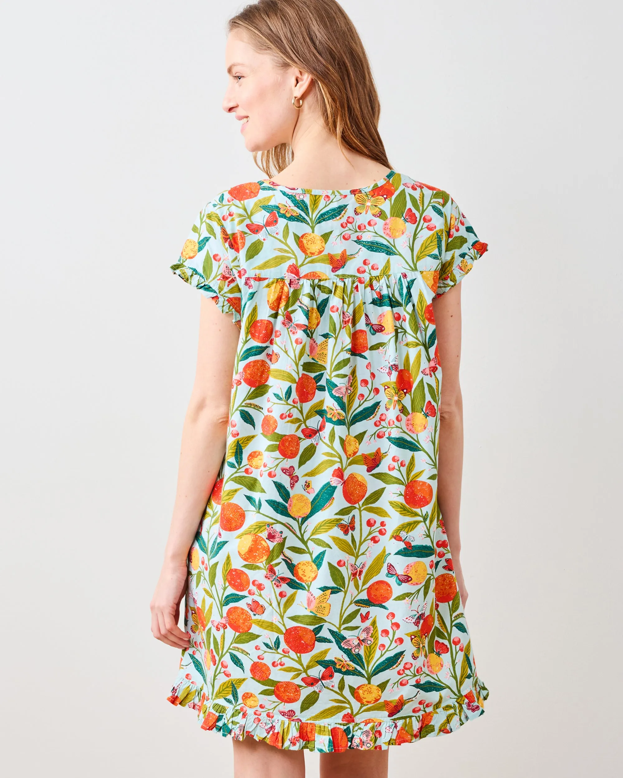 Butterfly Grove - Pintuck Nightgown - Soft Blue sold by Printfresh product image thumbnail 3
