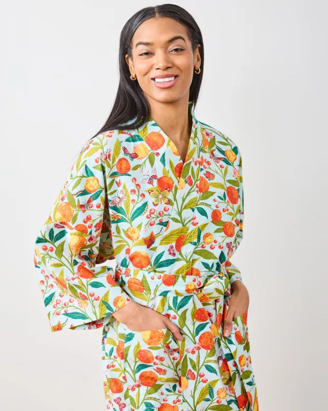 Butterfly Grove - Robe - Soft Blue sold by Printfresh