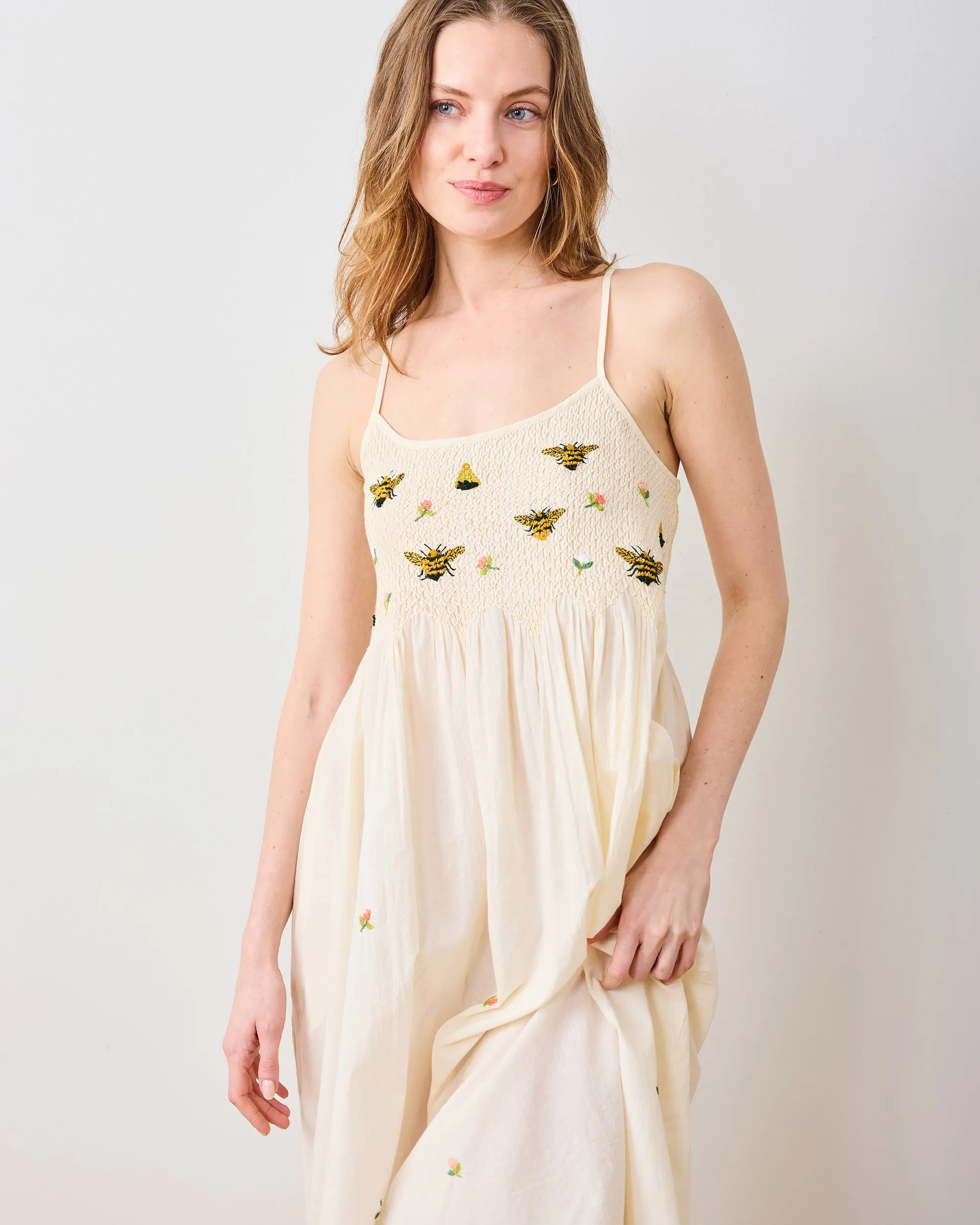 Sweet Bee - Naya Nightie - Cream sold by Printfresh