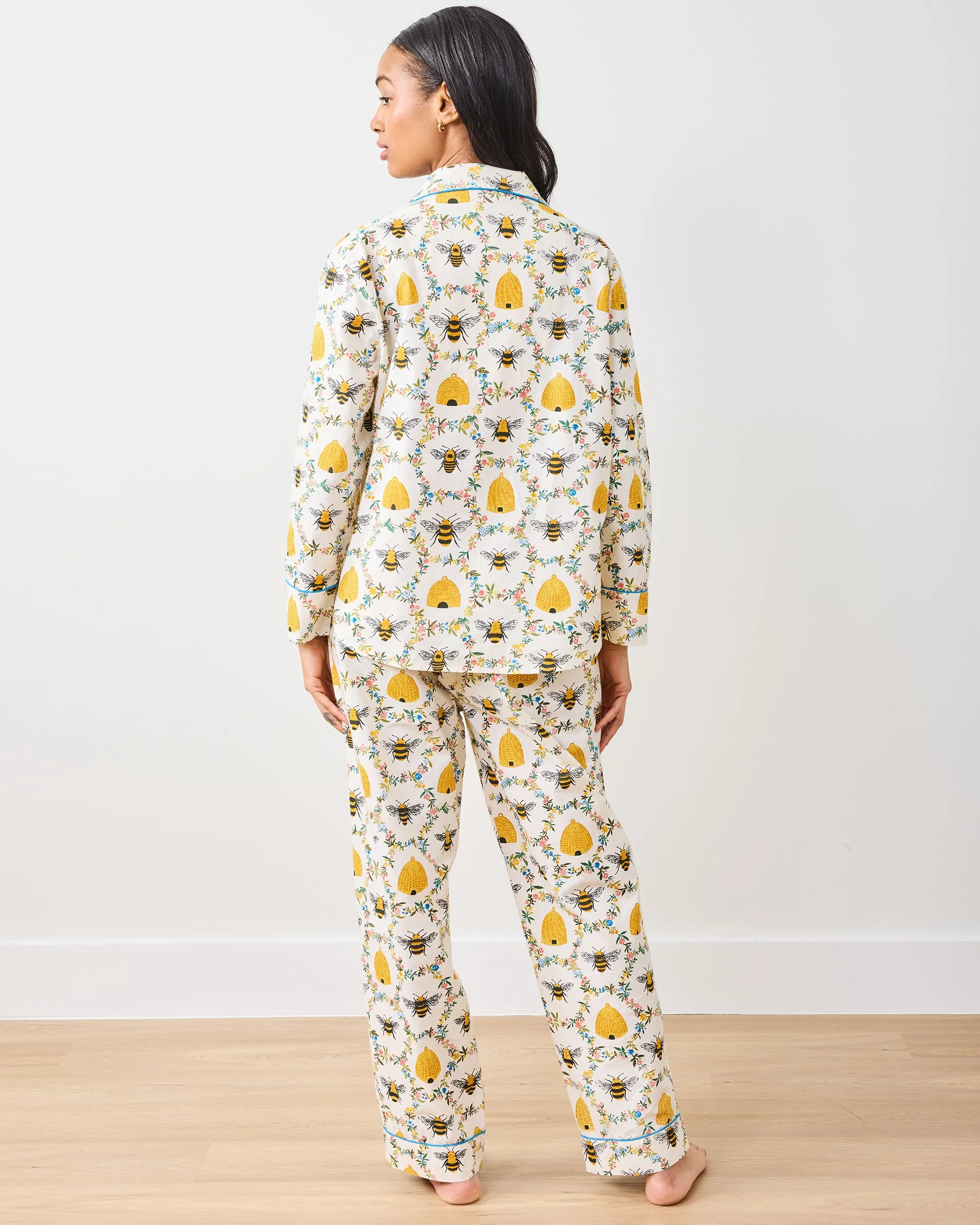 Sweet Bee - Tall Long PJ Set - Cream sold by Printfresh product image thumbnail 5