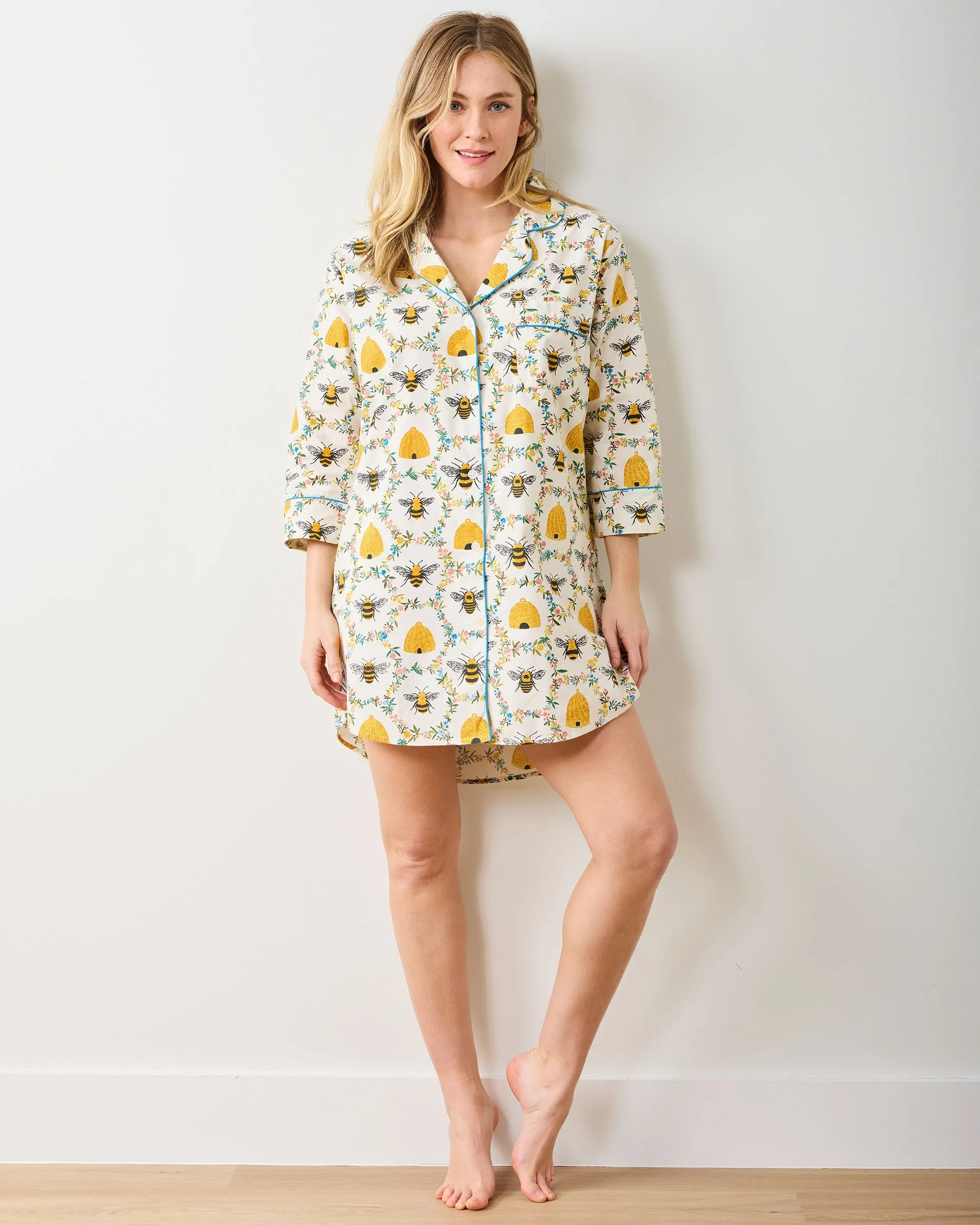 Sweet Bee - Sleep Shirt - Cream sold by Printfresh product image thumbnail 2