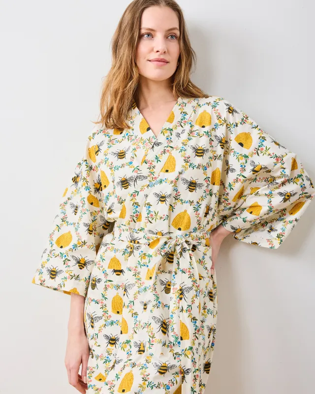 Sweet Bee - Robe - Cream sold by Printfresh
