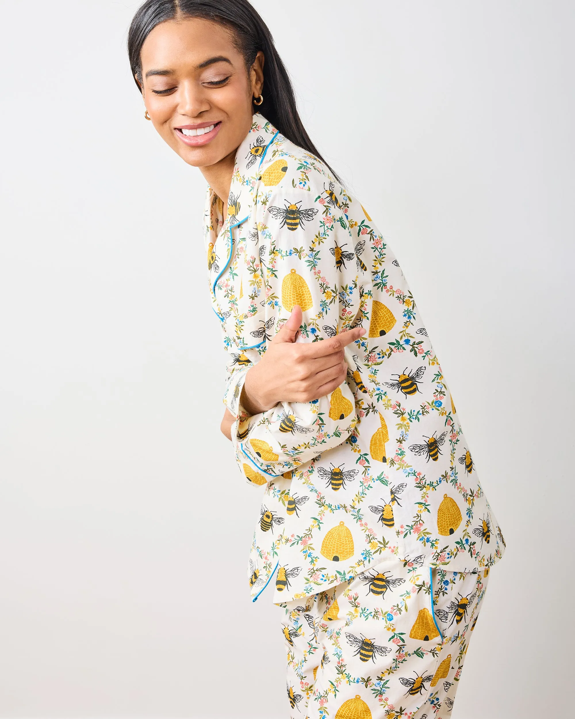 Sweet Bee - Long PJ Set - Cream sold by Printfresh product image thumbnail 5