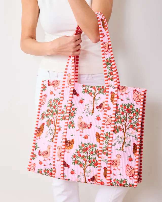 Hen House - The Traveler Tote - Ballet Pink made by Printfresh