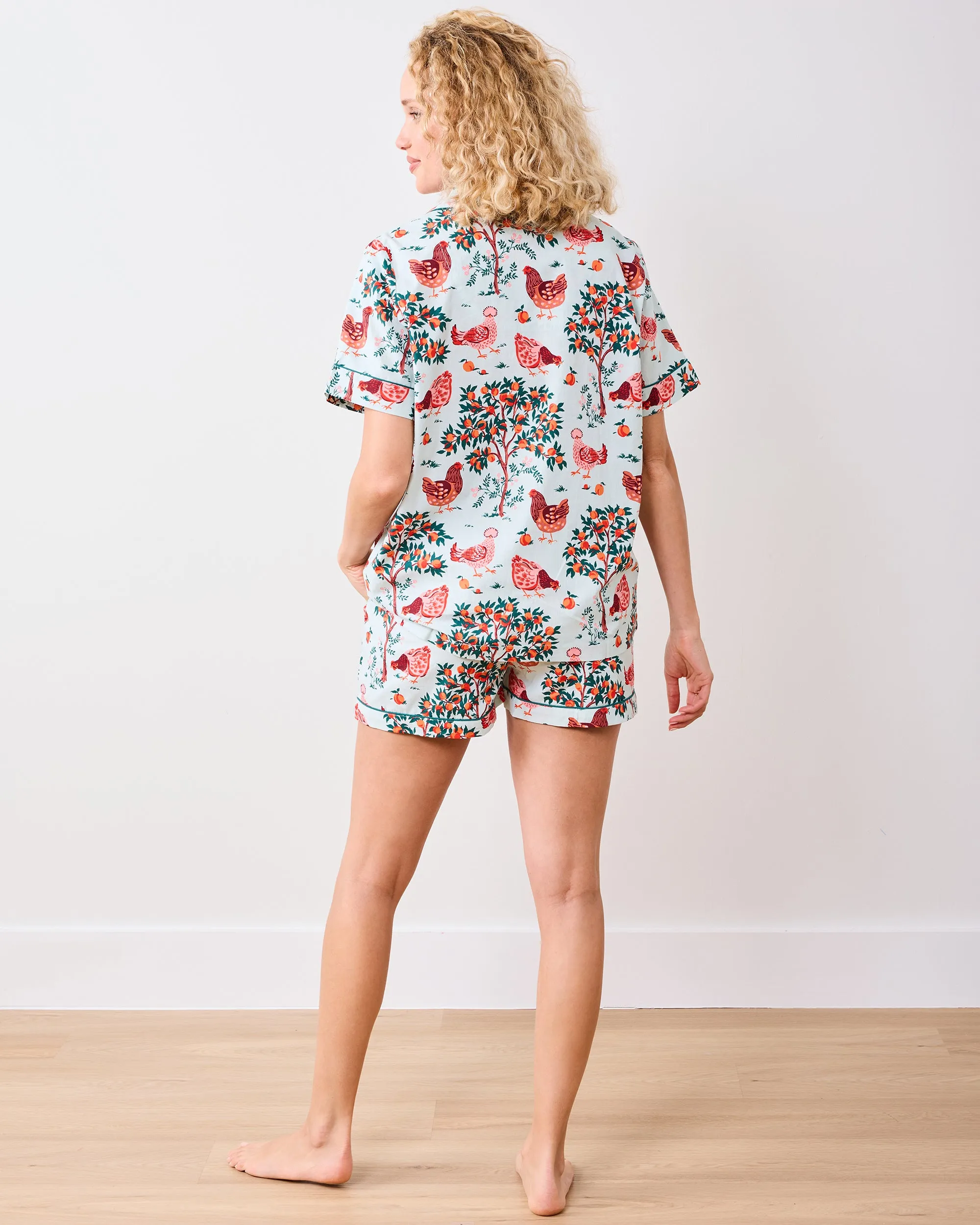 Hen House - Short PJ Set - Soft Blue sold by Printfresh product image thumbnail 5