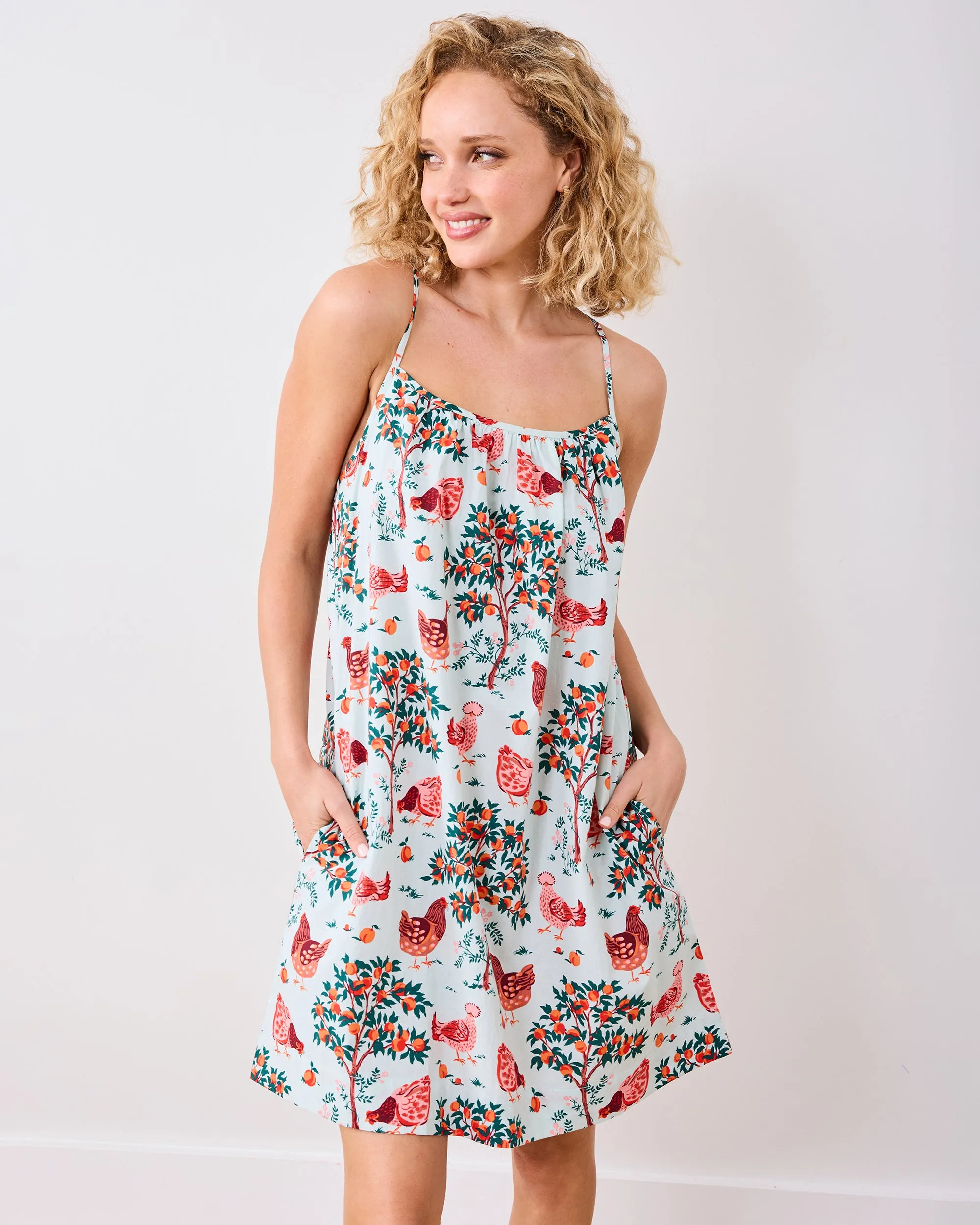 Hen House - Cami Nightgown - Soft Blue sold by Printfresh product image thumbnail 4
